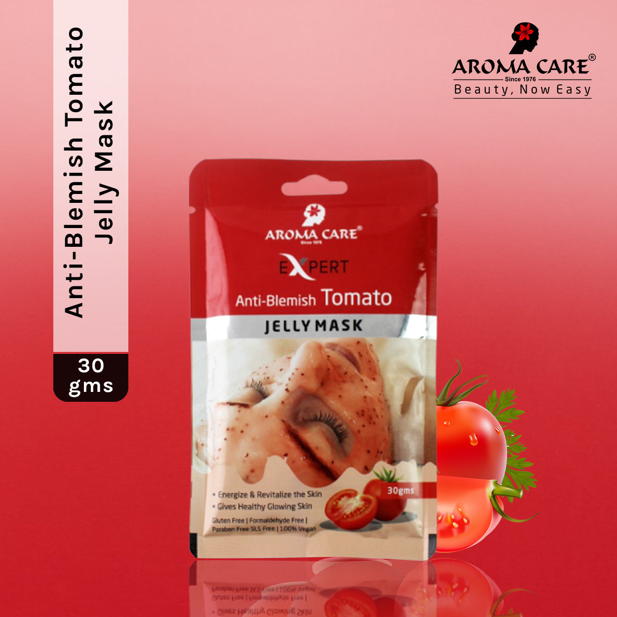 'Anti-Blemish Tomato Jelly Peel-Off Mask 30gm | Blemish Removal & Skin Clearing Face Mask with Natural Tomato Extract'