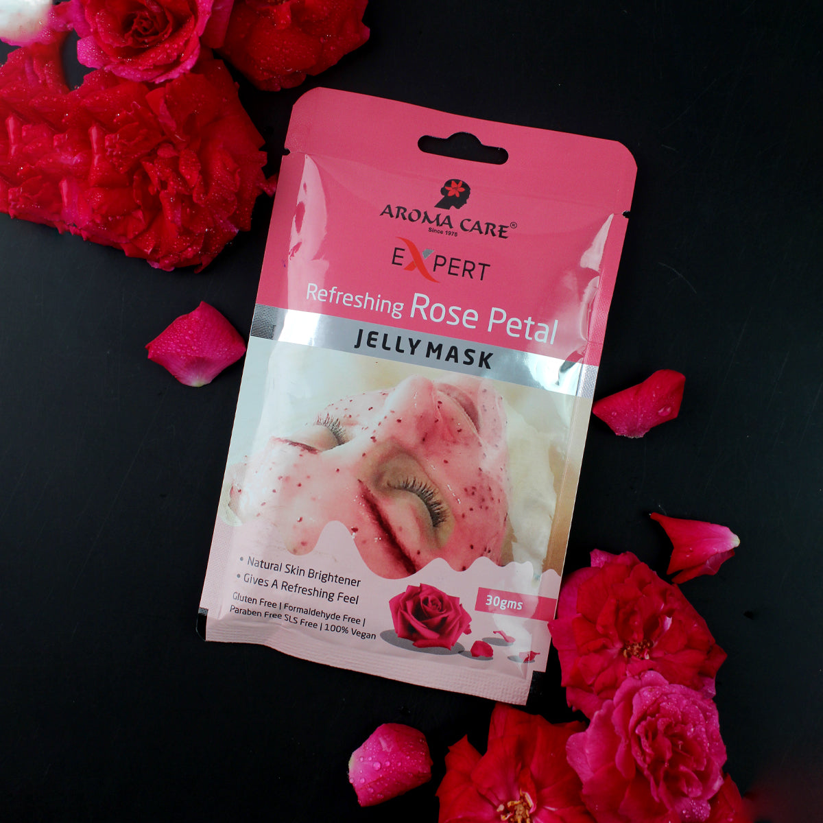 'Refreshing Rose Petal Jelly Peel-Off Mask 30gm, Hydrating & Skin Rejuvenating Face Mask with Natural Rose Extract'
