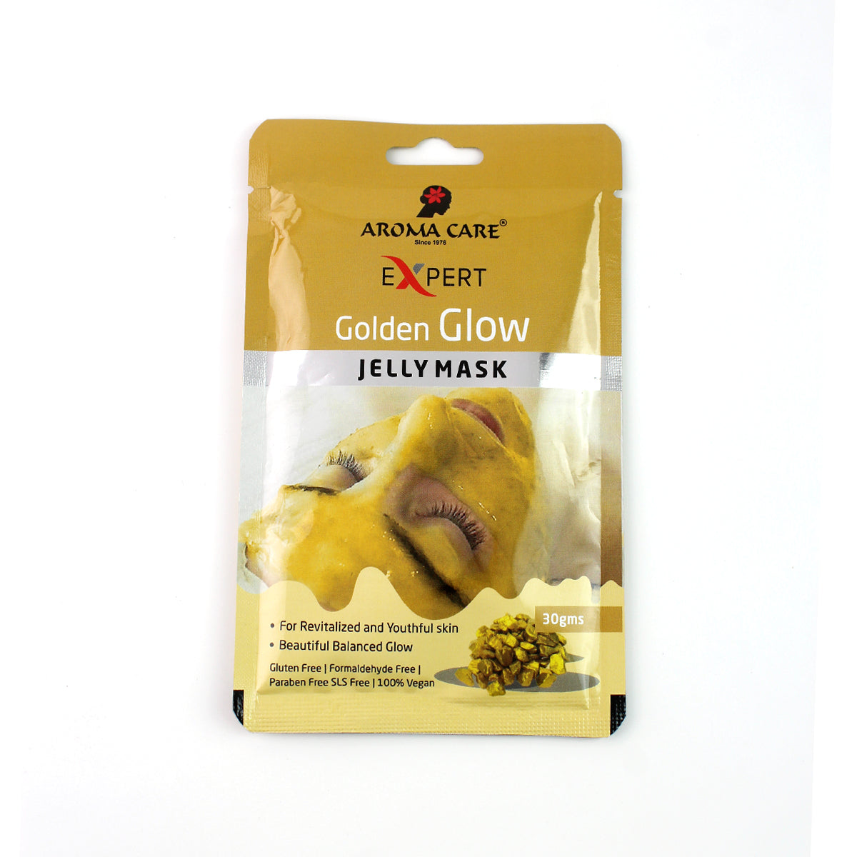 'Golden Glow Jelly Peel-Off Mask 30gm | Skin Brightening & Radiance Boosting Face Mask with Natural Gold Extract'