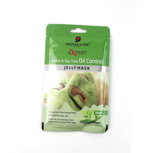 'Neem & Tea Tree Oil Control Jelly Peel-Off Mask 30gm | Acne Control & Pore Clearing Face Mask with Natural Antiseptic Ingredients'