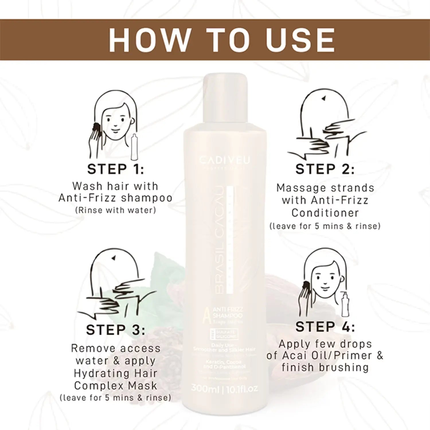 Cadiveu Professional Brasil Cacau Anti Frizz Shampoo 300 ml