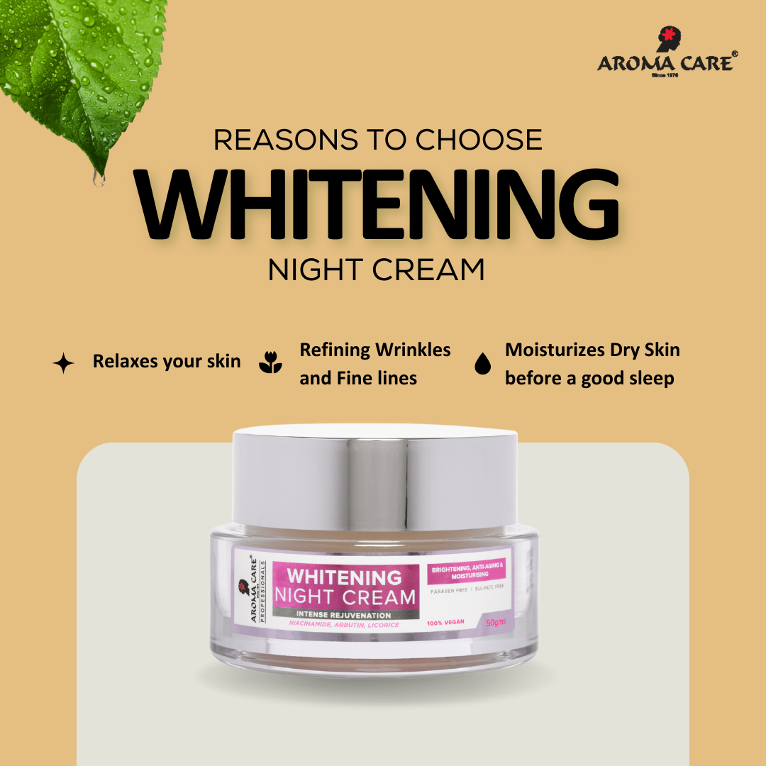 Professional Whitening Night Cream – 50gm, for Glowing Skin – Brightening, Anti-Aging, Dark Spot Removal – Suitable for All Skin Types