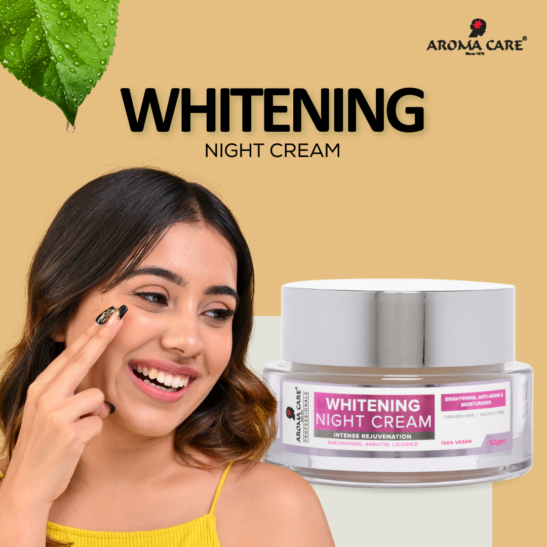 Professional Whitening Night Cream – 50gm, for Glowing Skin – Brightening, Anti-Aging, Dark Spot Removal – Suitable for All Skin Types