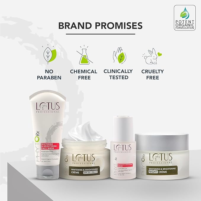 Lotus Professional Phyto Rx Whitening & Brightening Creme, SPF 25 PA+++, Natural, 50 g (SG_B00JI2ZGXC_IN)