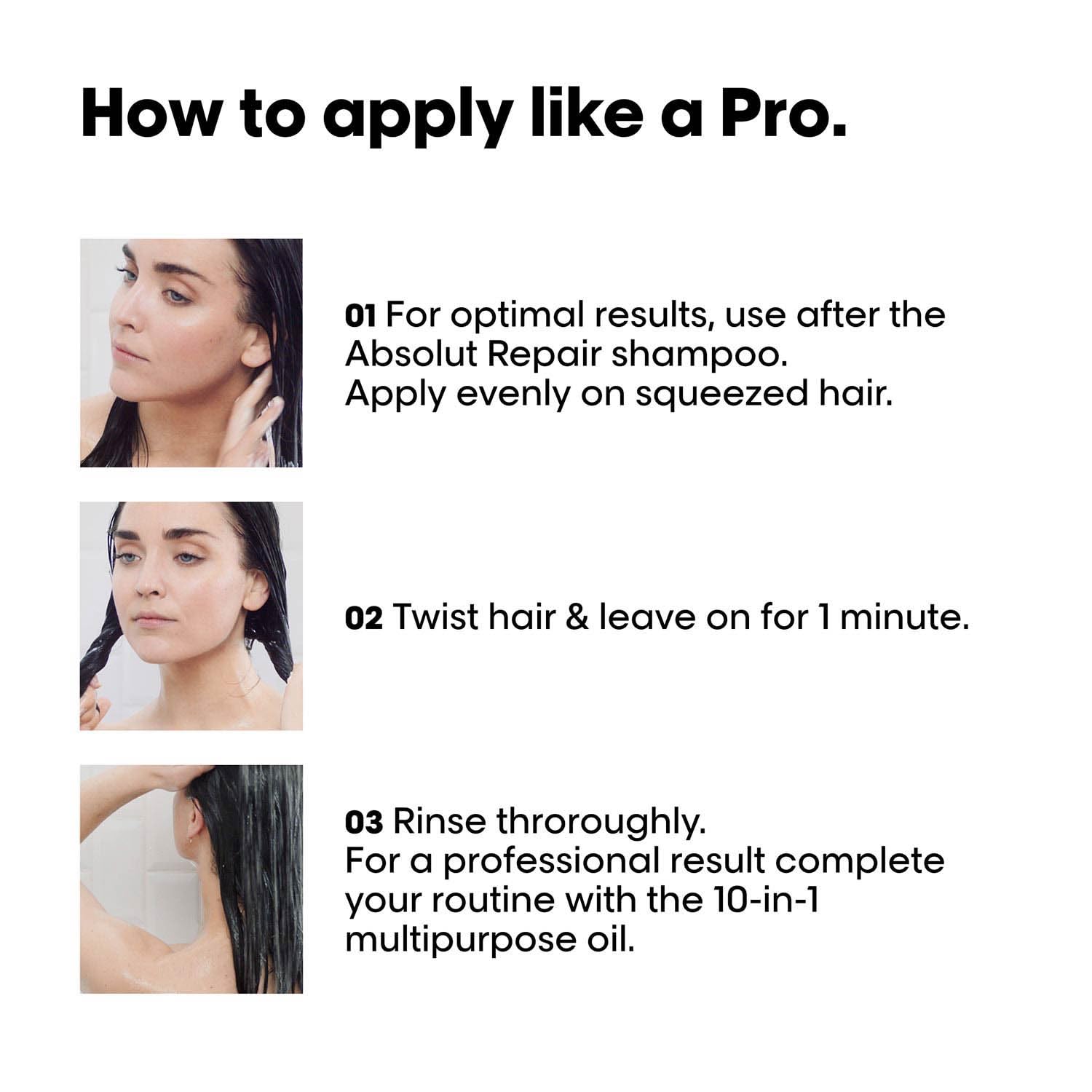 L'Oréal Professionnel Absolut Repair Shampoo With Protein And Gold Quinoa For Dry And Damaged Hair, Serie Expert