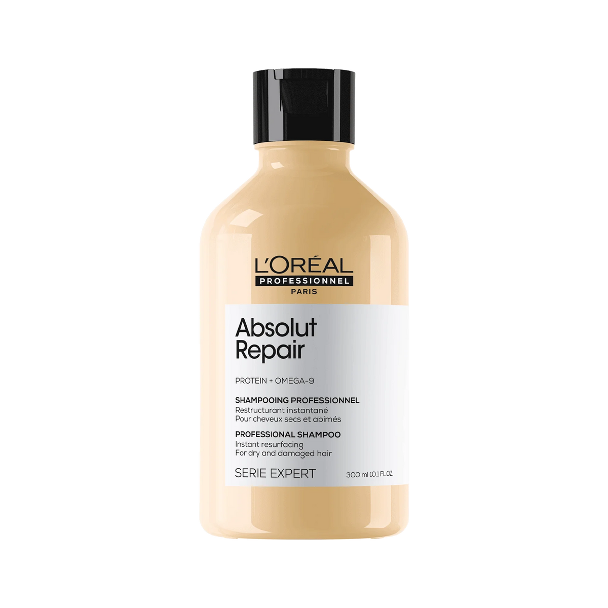 L'Oreal Absolut Repair Shampoo 300ml, for instantly resurfaced & repaired hair.