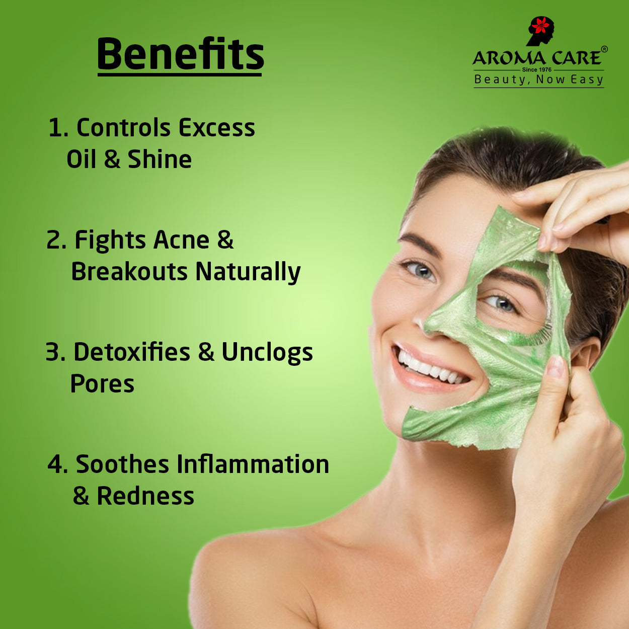 'Neem & Tea Tree Oil Control Jelly Peel-Off Mask 30gm | Acne Control & Pore Clearing Face Mask with Natural Antiseptic Ingredients'