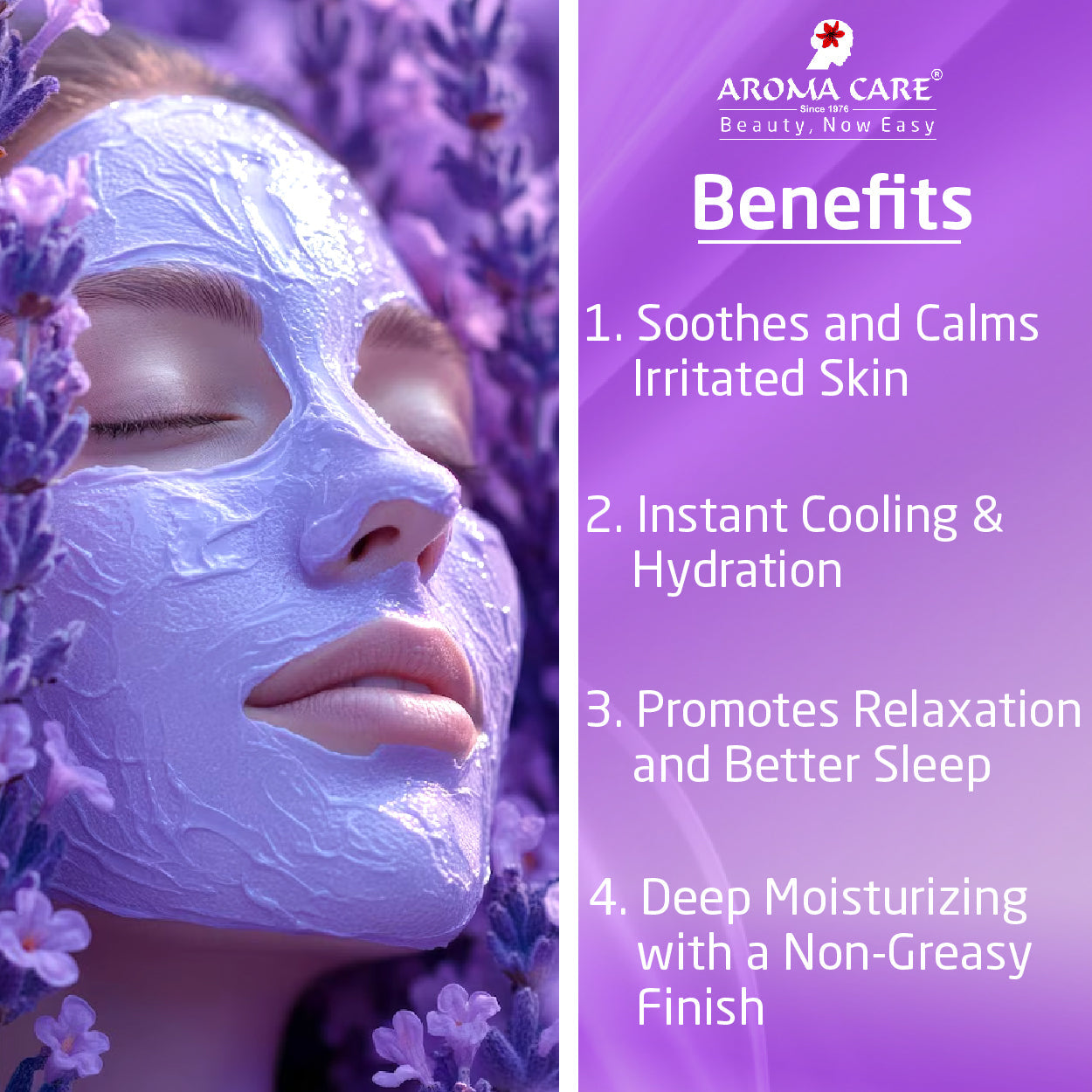 'Calming Lavender Jelly Peel-Off Mask 30gm | Soothing & Relaxing Face Mask with Natural Lavender Extract for Stress Relief'