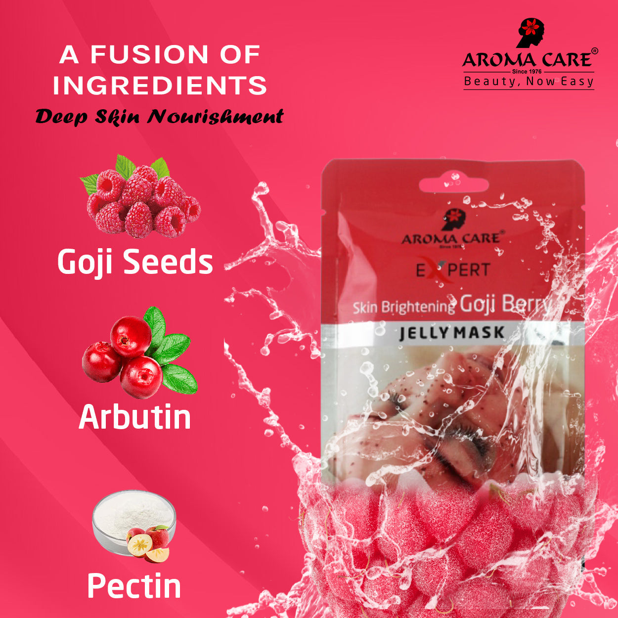 'Skin Brightening Goji Berry Jelly Peel-Off Mask 30gm, Glowing Skin & Tan Removal Face Mask with Natural Antioxidants'