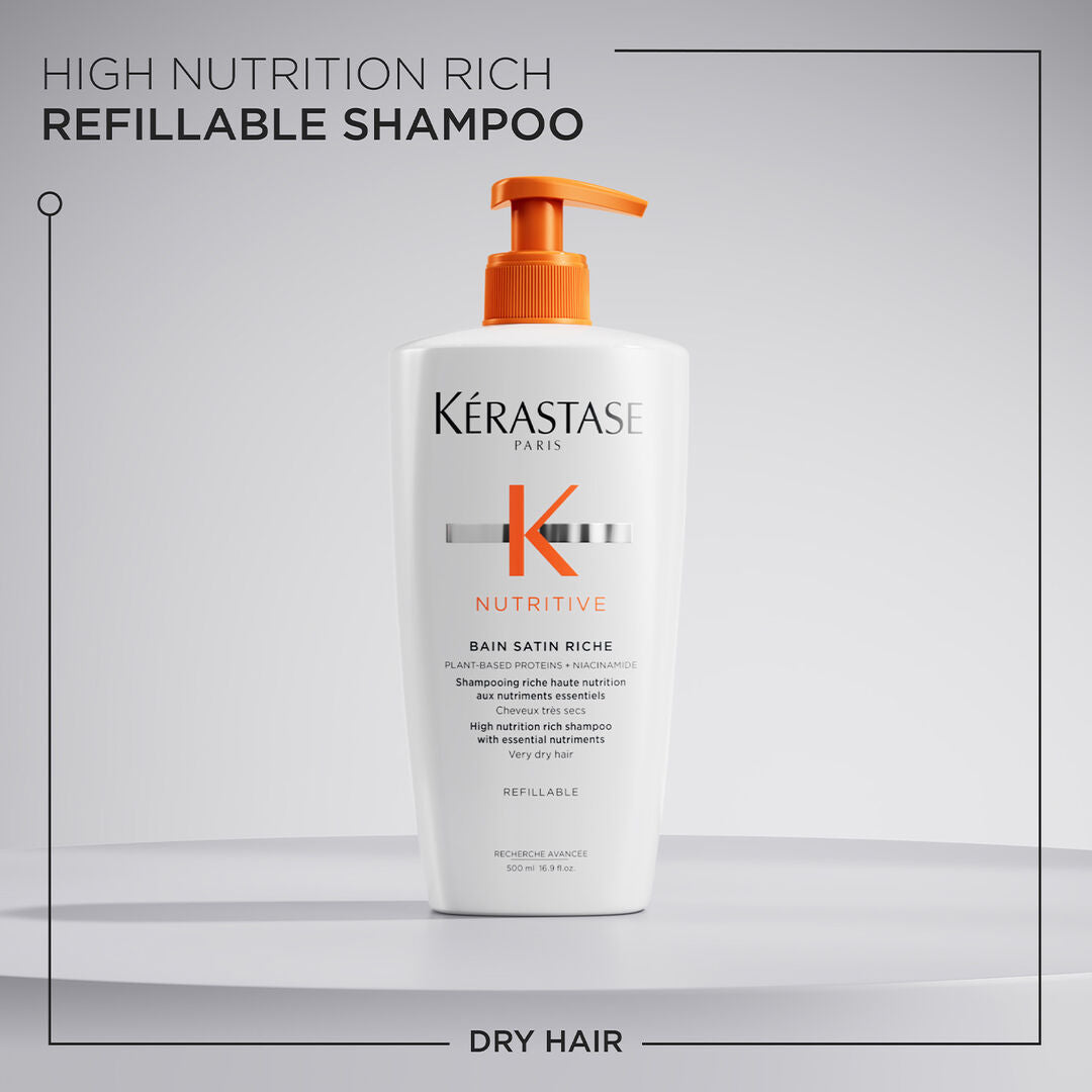 Kerastase Nutritive Bain Satin Riche, For Very Dry Hair, Gives 72Hr Hydration 500ml