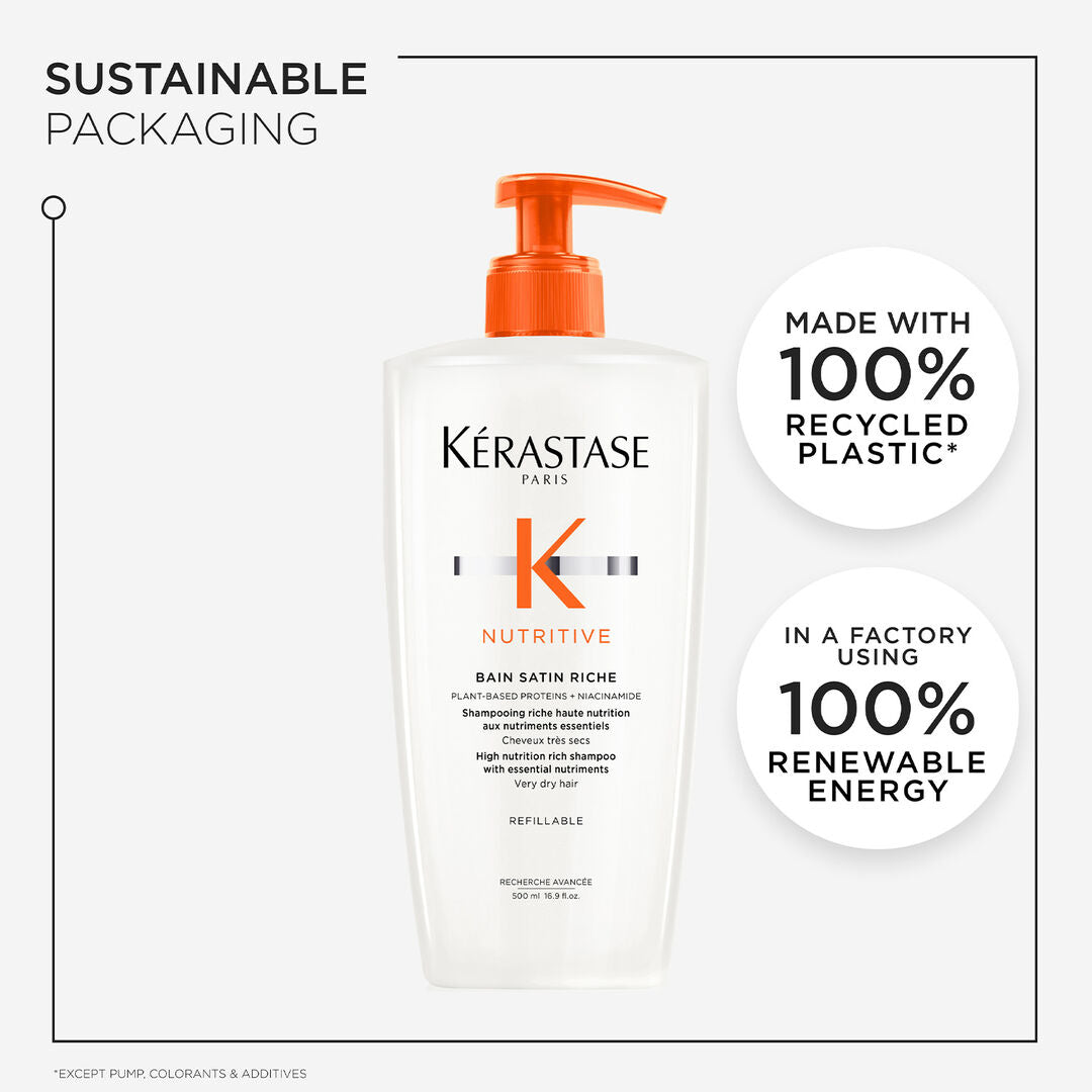 Kerastase Nutritive Bain Satin Riche, For Very Dry Hair, Gives 72Hr Hydration 500ml