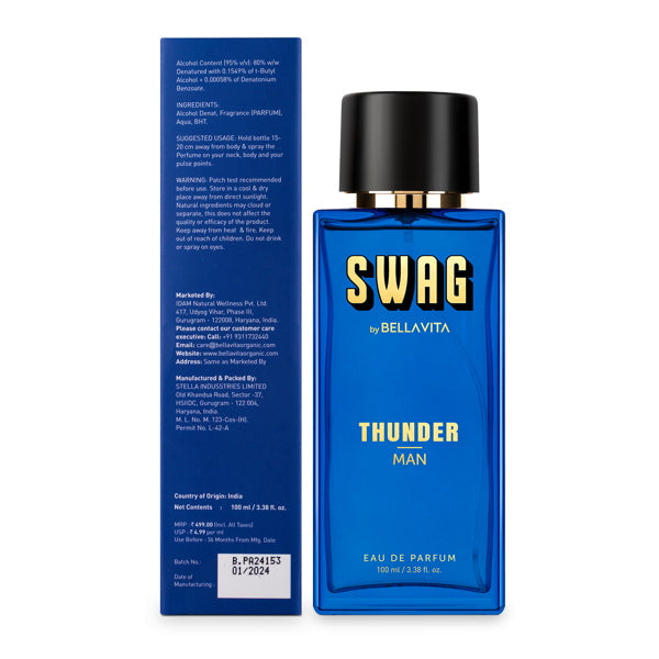 Bellavita SWAG THUNDER Man Perfume - 100ml