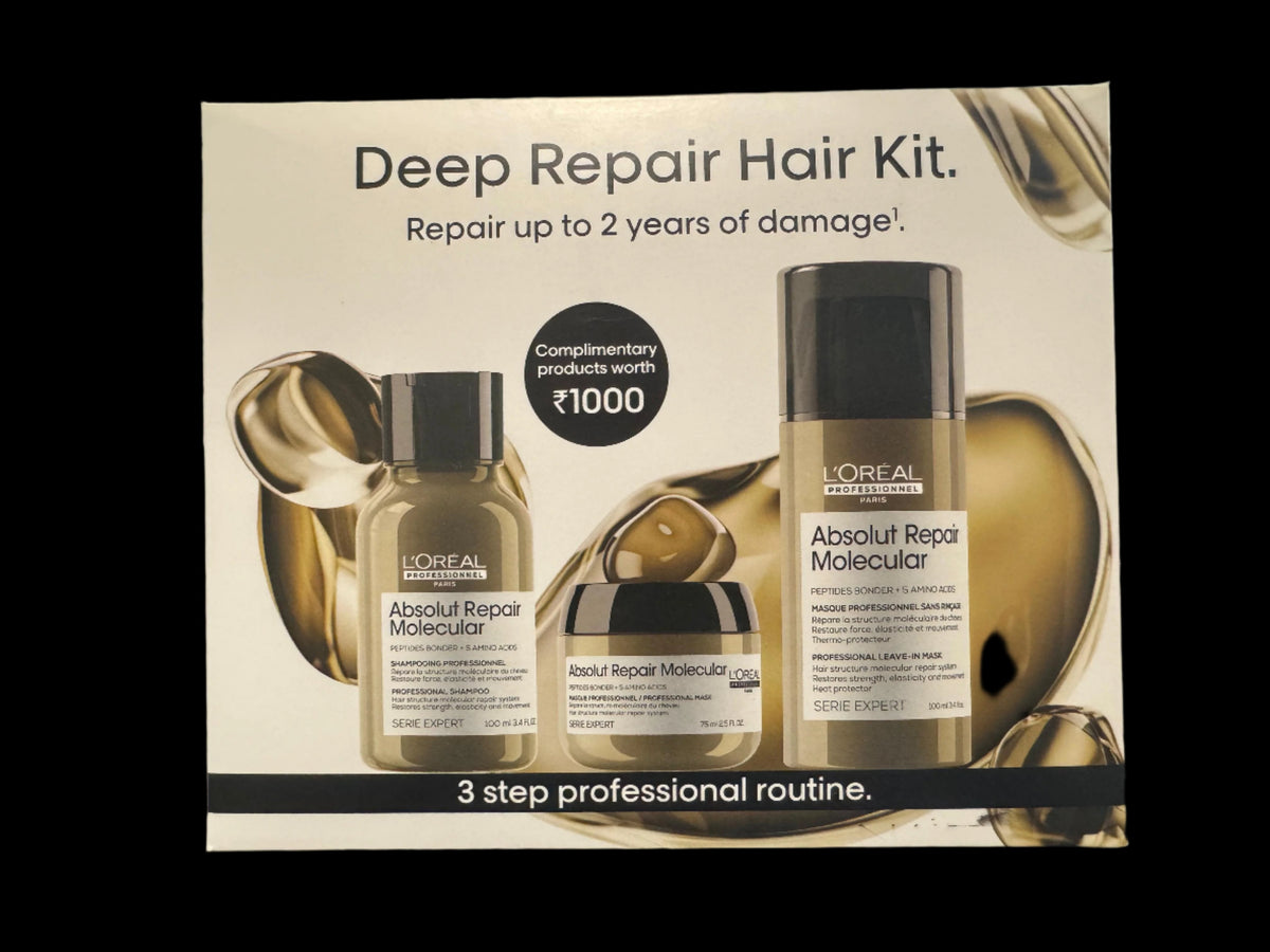 L'Oreal Absolut Repair Molecular Deep Reapir Hair Kit, Repair up to 2 years of damage