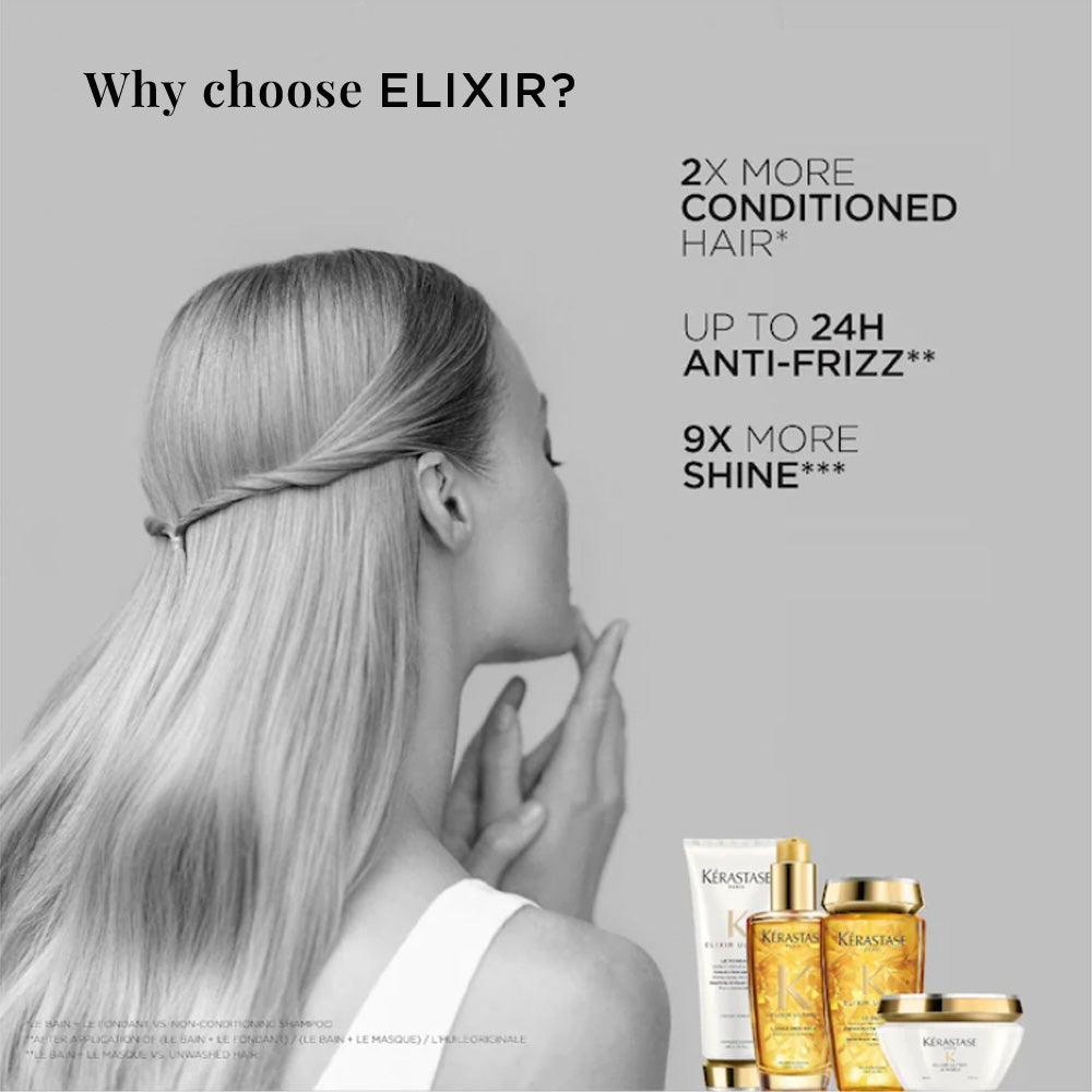 Kerastase Elixir Ultime LHuile Original Hair Oil, 96 Hr Frizz Control, Heat Protection Formula 100ml