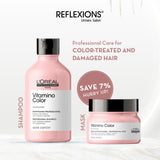 L'Oreal Vitamino Color Shampoo 300ml & Hair Mask 250g Combo for Colour Protected, Radiant hair, Serie Expert