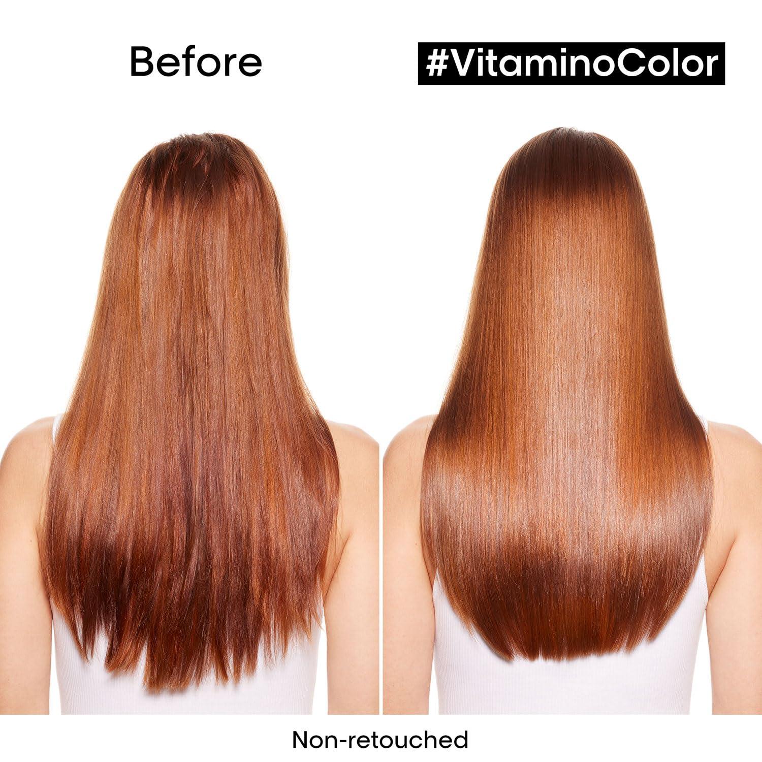 L'Oreal Vitamino Color Shampoo 300ml & Hair Mask 250g Combo for Colour Protected, Radiant hair, Serie Expert