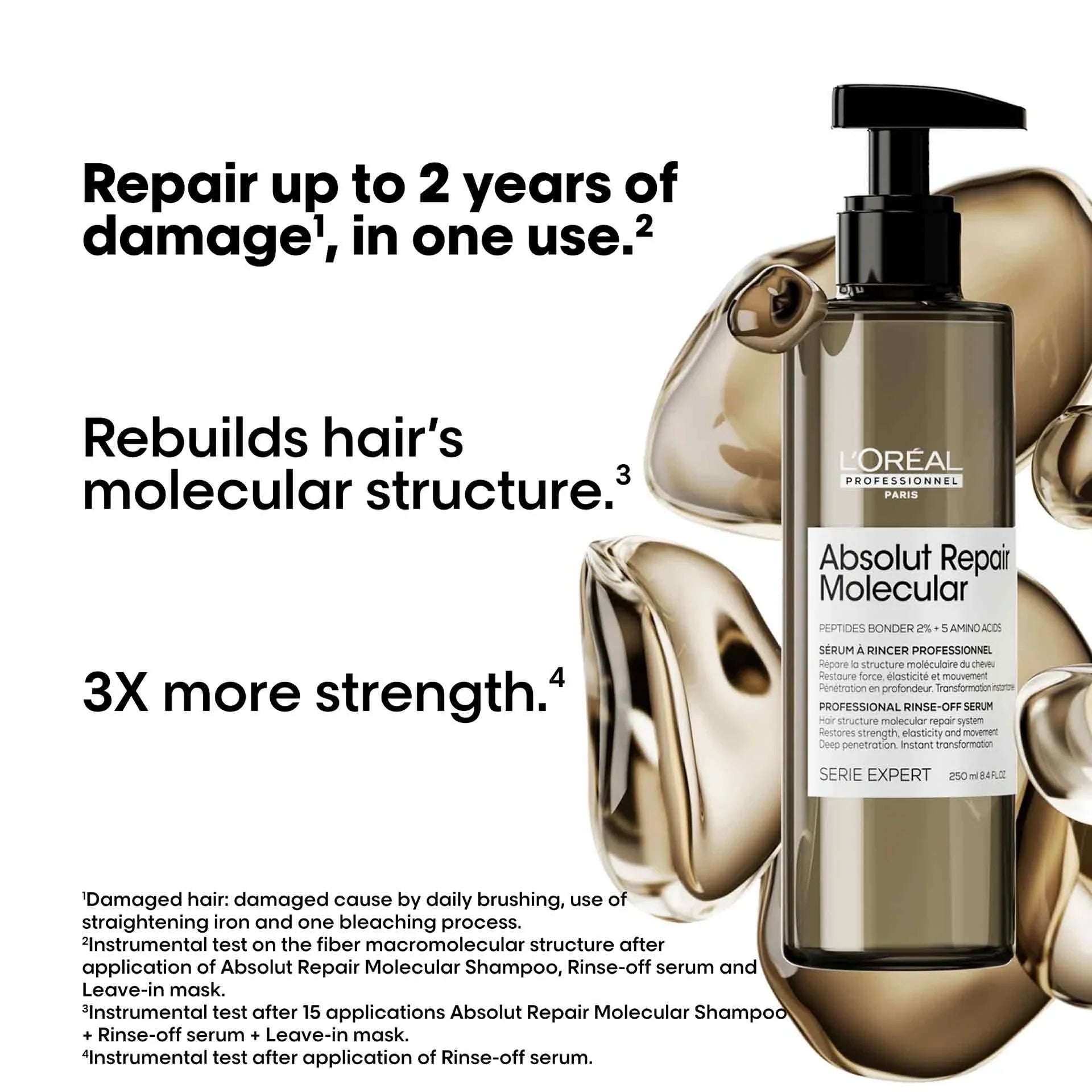 L'Oreal Absolut Repair Molecular Rinse-off Serum For Damaged Hair 250ml